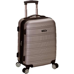 Rockland Melbourne Hardside Expandable Spinner Wheel Luggage, Carry-On 20", Silver