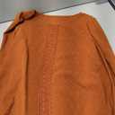 WDIRARA Women's Solid Swiss Dots Guipure Long Sleeve Blouse Top Rust Brown Medium