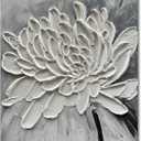 Hand Painted Modern Abstract Oil Painting White Flower Painting 40x28 inch Contemporary Minimalist Art Wall Decoration (Eft127)