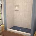 Tileable Shower Base 60"x30" with Integrated Center PVC Drain, Ready for Tile, 30-Inch Depth by 60-Inch Width, SBR6030 Tileable