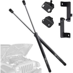 Hood Struts for 2018-2025 Jeep Wrangler JL, Compatible with 2020 2021 2022 2023 2024 Gladiator JT, Hood Lift Supports Kit, Replaces # 21-20003-02, 68398991AA, Easy Install