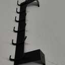 WEBI Over The Door Hooks Door Hanger:Over The Door Towel Rack with 6 Coat Hooks for Hanging,Towel Hanger Door Coat Hanger Door Coat Rack for Towels,Jacket,Clothes,Back of Bathroom,Black (1 Pack)