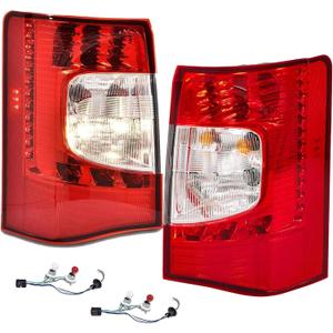 LED Halogen Tail Lights Compatible with 2011 2012 2013 2014 2015 2016 Town & Country Driver and Passenger Side Taillights Brake Signal Assembly, CH2801198 CH2800198