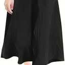 Rapbin Wide Leg Capri Pants for Women Gingham Striped Culottes Flowy Elastic Waist Cropped Palazzo Pants with Pockets, XL