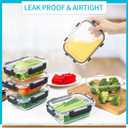 Skroam 10 Pack Glass Meal Prep Containers, 22 OZ Glass Airtight Food Storage Containers with Lids, Pantry Kitchen Storage Containers for Lunch, Food Storage, Meal Prep, Lunch Bento Boxes