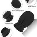 SATINIOR 3 Pairs Baby and Toddler Winter Mittens Kids Fleece Warm Mittens for Baby Boy Girl (0-6 Months, White, Coffee, Black)