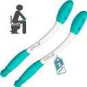 Fanwer Toilet Aids for Wiping - 15.7" Long Reach Comfort Butt Wiper Tools - Bathroom Bottom Buddy Wiping Self Assist for Disabled,Elderly,Pregnant,Overweight People and Back Surgery Recovery (2 Pack)