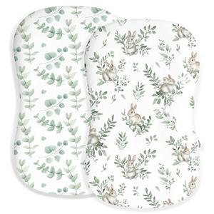 Baby Lounger Cover for Boys and Girls, Soft Breathable Polyester Cover, Fits Most Lounger Pillows, Cute Patterns, Durable and Machine Washable (07-Rabbit, Envelope)