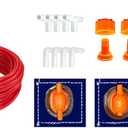 DIY Sprinkler Hose Kit for Inflatable Waterslides and Bounce Houses with 50 Foot PVC Tubing 3 Sprayer Heads Elbow and 3-Way Fittings Hose Connections and Zip Ties Customizable 11 Piece Set