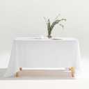 100% Polyester Tablecloth  Durable & Easy-Care Table Covers for Catering, Restaurants & Events, Set of 2 (White, 52x52 Inch)