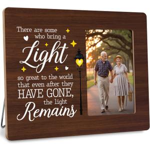 Gifts For Loss Of Mom Dad Grandma, In Loving Memory Picture Frame, There Are Some Who Bring A Light Memorial Frames Fits 4x6 Photo (Yellow)