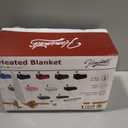 Homemate Heated Blanket Electric Throw - 50"x60" Heating Blanket Throw 1/2/4/6/8 Hours Auto-Off 10 Heat Level Over-Heat Protection Flannel Sherpa ETL Certification (01 - Light Grey)