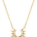 MEVECCO Dainty Gold Sun Moon Necklace for Women 18k Gold Plated Moon and Sun necklace Pendent Necklace Cubic Zircon Minimalist Handmade Necklace for Jewelry Gifts