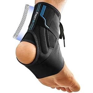 FREETOO Ankle Brace Maximum Metal Support for Men & Women, Compression Foot Support for Sprained Ankle, Plantar Fasciitis,Injury Recovery, Lace up Ankle Support for Running Volleyball Left/Right