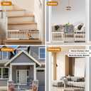 White Metal Dog Gate for Small Dogs - 13.3" Short Freestanding Puppy Gate with Retractable Sliding Rail, No Installation, Indoor/Outdoor Use, Foldable & Portable Pet Barrier