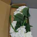 4PCS Real Touch White Hydrangea Artificial Flowers 21'' Large Latex Fake Hydrangea Flowers Faux Hydrangea with Stem for Wedding Home Room Table Centerpiece Indoor Baby Shower Decorations (White)