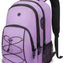 Goloni Laptop Backpack for Men Women, 17 Inch Travel Backpack with USB Charging Port, Water Resistant Lightweight Backpack with Compartments, 30L Casual Daypack,Purple