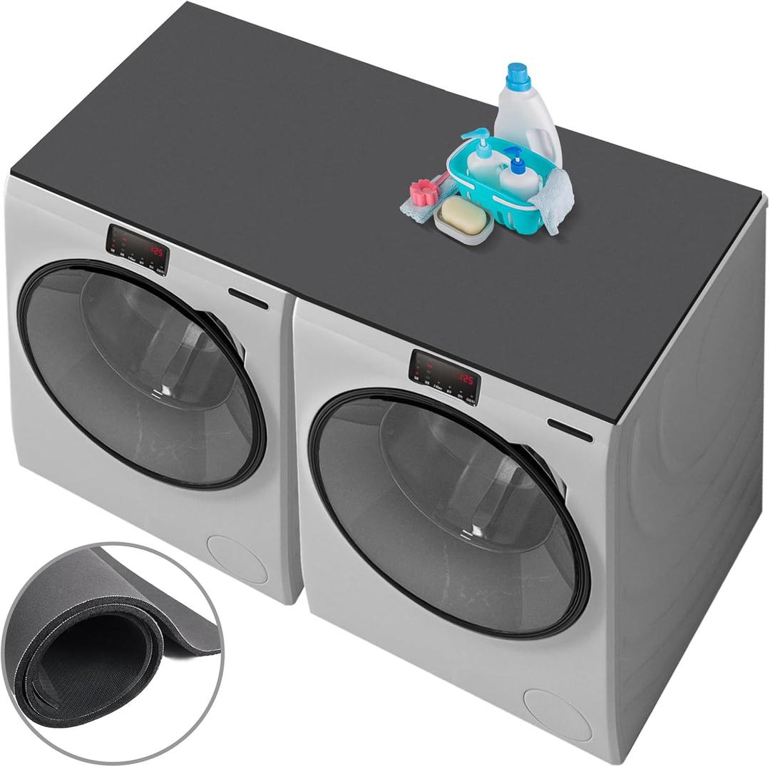 Washer and Dryer Covers for the Top, Non Slip Mat for Washing Machine and Dryer Top Protector, Dust-Proof Washer & Dryer Cover Pad for Laundry Room Kitchen Home (55'' x 23.6'')