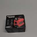 220W Azocek Power Inverter Compatible with Milwaukee 18V Battery, DC 18V to AC 110V Portable Power Station with 1 AC Outlet, 2 USB Ports & 1 Type-C Fast Charging, 400LM LED Work Light (Red)