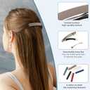 12PCS Hair Barrettes for Women, 6 Colors Thick Medium Hair Barrette Clips, Flat Hair Pins Strong Hold Vintage Hair Clips, French Hair Barrette Clip for Women Girls