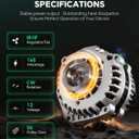8301N Alternator 160Amp Replacement for 2007-2014 Chevy Tahoe, Avalanche, Silverado 1500/2500/3500, Suburban 1500/2500, GMC Yukon, Sierra, Cadillac Escalade, Hummer H2, 15093928, 15905871
