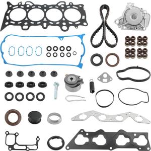 Full Head Gasket Kit With Timing Belt, Compatible with 2001-2005 Honda Civic 1.7L D17A1 Engine,Replace# HS26236PT 14400-PMM-A02 HS4034