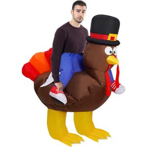 Thanksgiving Inflatable Costumes, Inflatable Turkey Costume - Thanksgiving Party Funny Turkey Suits Blow up