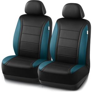 Road Comforts Leather Seat Covers, Breathable Car Seat Covers Front Seat for Men,Airbag Compatible, Automotive Seat Covers Set Universal Fit Most Cars,Vans,Truck,SUV