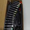 Universal Power Supply 3V~24V 3A 72W Adjustable Variable 3V 5V 9V 12V 18V 20V 24V AC/DC Adapter Charger, 100V-240V AC to DC Converter with 14 Tips, Polarity Converter and 4-Way Power Splitter Cable