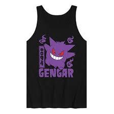 Mens Black Tank Tops Pokemon Character Tops XL