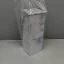 mDesign Steel Square Modern Toilet Bowl Brush and Holder for Bathroom Storage and Organization, Compact Free-Standing Design, Covered Brush - Sturdy, Deep Cleaning - Citi Collection - Marble