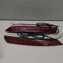 GEEGEETOP Red Lens Rear Fog Bumper Reflector Brake Tail Sequential Flash Signal LED Lights Lamp Compatible with Chevrolet Chevy Suburban Tahoe GMC Yukon/Denali 2021-2024 Accessories (RED)