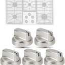 4Pcs Upgraded WB03X29300 Gas Stove Knobs for GE Range Surface Burner Knob, Gas Range Knobs Replacements for JGP3030SL1SS JGP3030SL2SS Cooktop Knob Replace for GE Part Number AP6301265 4585904