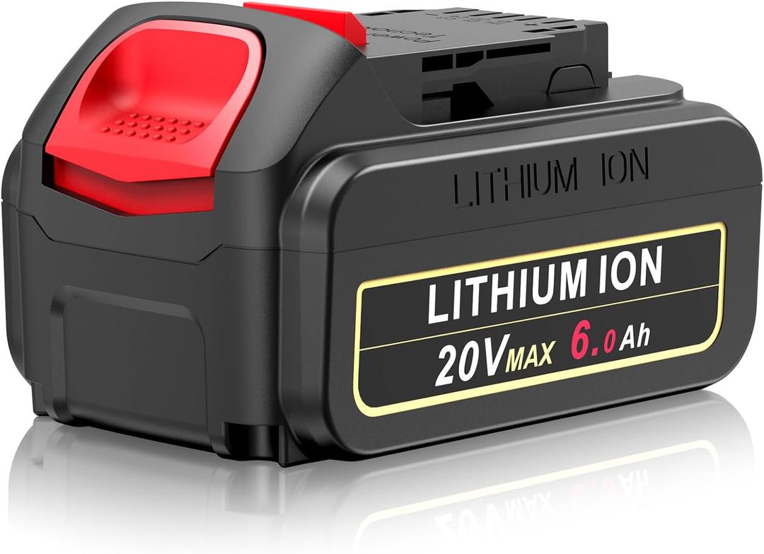 6.0Ah Replacement for Dewalt 20V Max Battery Compatible with Dewalt 20V Battery DCB200 DCB203 DCB204 DCB205 DCB206 N123283 N123282 DCD DCF DCG DCS DCK Series Cordless Power Tools