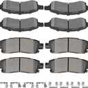 Ceramic Pads Kits,SCITOO 8pcs Brakes Pads Set fit for Buick Enclave,Rainier,for Chevy SSR,Trailblazer EXT,Traverse,for GMC Acadia,Envoy,Envoy XL,for Isuzu Ascender,9-7x,07-10 for Saturn Outlook