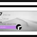 Americanflat 11x27 Picture Frame with Polished Plexiglass - Set of 2 - Use as 8x24 Frame with Mat or Display 11x27 Photo Without Mat - Galleria Collection - Picture Frames for Wall Display - Black