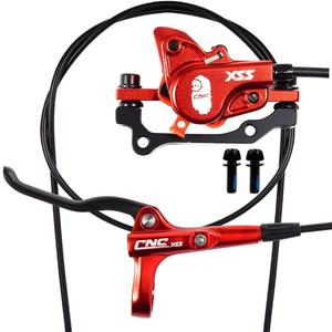 CNC MTB Hydraulic Disc Brake SetMountain Bike Hydraulic Disc Brakes Right Front 800mm Left Rear 1450mm Hydraulic BrakeRed