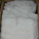 Short Plush Shaggy Faux Fur Fabric Sewing Fabric Supplies Super Soft and Fluffy Luxuriously Cushy for Craft Supply, Wedding Party Christmas Decorati(Size:1.6mx0.5m / (62.99x19.68IN),Color:White)