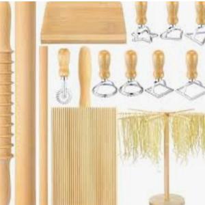 Suclain 14 Pcs Pasta Making Tool Set Includes Wooden Cutter Dough Scraper Rolling Pin Pasta Drying Rack Gnocchi Board Wood with Roller 8 Ravioli Stamp Maker Cutter for Kitchen Noodle (Classic) Suclain 14 Pcs Pasta Making Tool Set Includes Wooden Cutter Dough Scraper Rolling Pin Pasta Drying Rack Gnocchi Board Wood with Roller 8 Ravioli Stamp Maker Cutter for Kitchen Noodle (Classic)