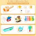 Joyreal 8 in 1 Sensory Toys for Kids with Whistle, Balloon Blower, Floating Blow Pipe Ball - Autism Sensory Product Oral Motor Therapy Tools - Speech Therapy Toys for Toddler 3+ Year Old Boy Girl Gift
