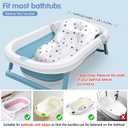 Colorlife Baby Bath Seat Support Net Infant Bathing Seat Support Mat, Adjustable Comfortable Non-Slip Three-Pointed Baby Shower Bathtub Sit Up Mesh for Newborn 0-12 Months-White Star(No Bathtub)
