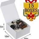 Magnetic Gift Box with Lid 15 Pack 10X10X5 Inch White Gift Boxes Bulk Packaging for Small Business Bulk Gift Boxes for PresentsBridesmaid Proposal BoxCrinkle Cut Paper Shred