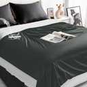 Tisancy Waterproof Blanket Queen Size, Black TPU Polyester 78'' x 82'' Water Proof and Stain Resistant Mattress Protector Mat for Bed, Leakproof Protective Pet Mat