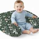 Little Grape Land Nursing Pillow, Upgraded Breast Feeding Pillow for Mom, Breastfeeding Bottle Feeding for 016 Months, Machine Washable Cover with Firm Breathable Filling for Tummy Time, Forest Deer