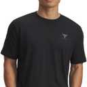 Under Armour Men's Project Rock Simple Branded Short Sleeve T Shirt (Black, M)