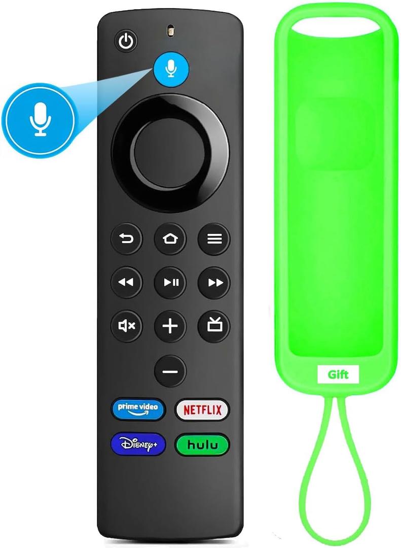 Voice Remote Control Replacement Stick 3rd GenTV L5B83G with Cover Silicone Case, fit for TV Lite, TV Stick 4K Max/Bundle (2nd Gen and Later), Cube (1st Gen and Later)
