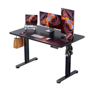 Height Adjustable Electric Standing Desk, 47.2 x 23.6 Inches Sit Stand up Desk, Memory Computer Home Office Desk with Two-Piece Desktop (Black)