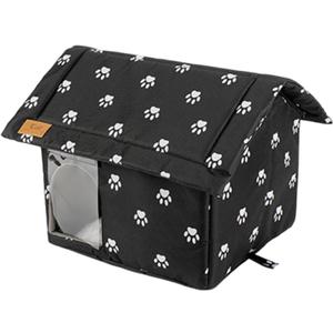 Weatherproof & Insulated Outdoor Cat House, Winter Outside Pet Shelter, Windproof Stray Cat Shelter for Garden Patio Porch Balcony Garages