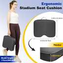 FASTMOMENT 2 Pcs Stadium Seat Cushions Water-Repellent Bleacher Seat Cushions Indoor & Outdoor Seat Cushion for Bleachers Portable Stadium Cushion for Sports Events, Office Chairs, Beaches