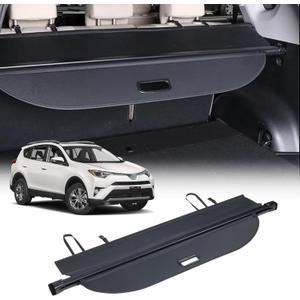 Retractable Cargo Cover for Toyota RAV4 2013 2014 2015 2016 2017 2018, Anti-Peeping Rear Trunk Cover Luggage Security Shield Shade(Canvas)